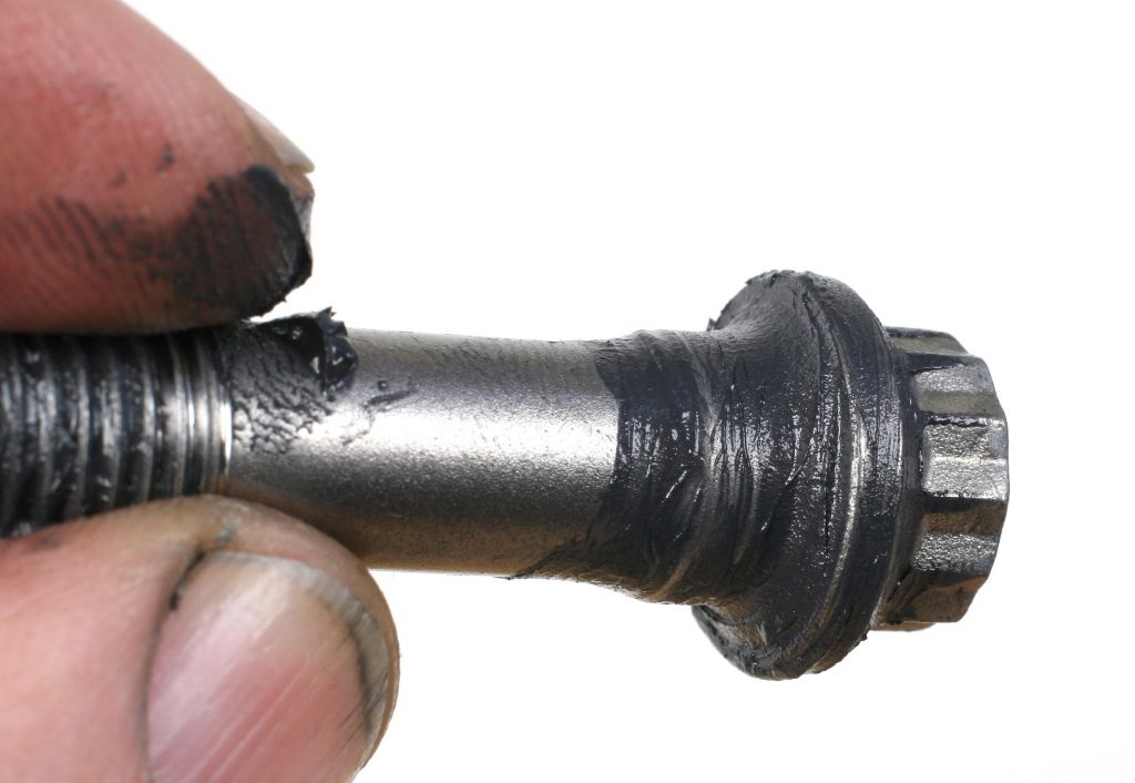 assembly lube on an engine fastener