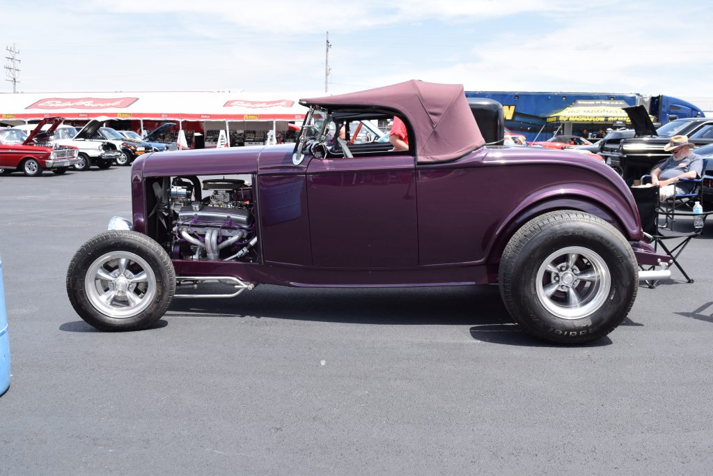 side profile of a ford lowboy hotrod roadster