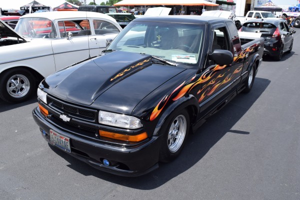 chevy s10 sport truck with flame paint job