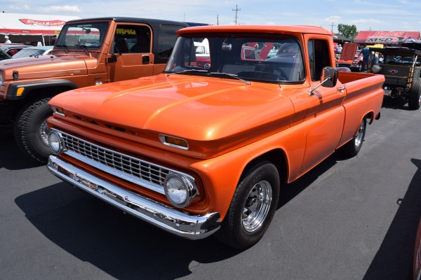 orange custom vintage truck