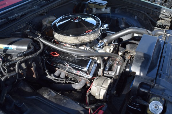 small block chevy v8 in a muscle car