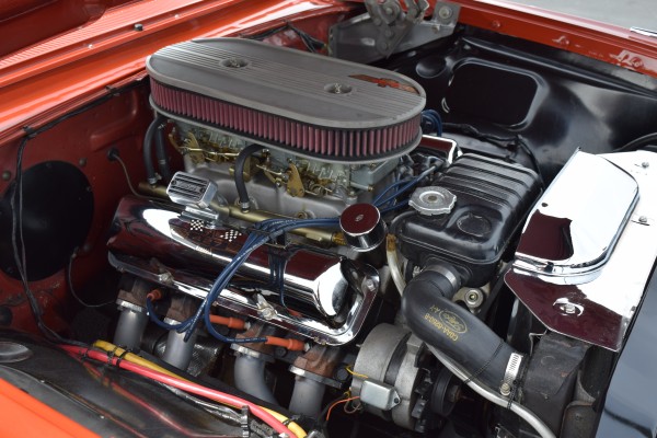 ford v8 in a old muscle car