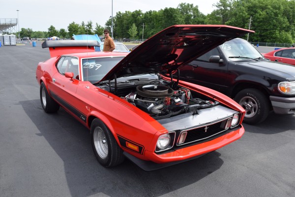 red ford mustang mach 1