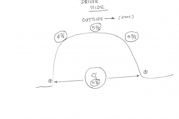 hand drawn tire size calculations
