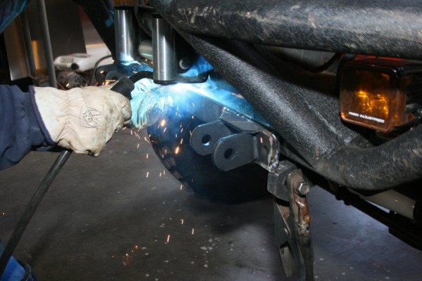 welding on mounting brackets for a jeep wrangler tow bar