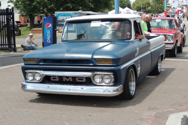 vintage gmc pickup truck in parade