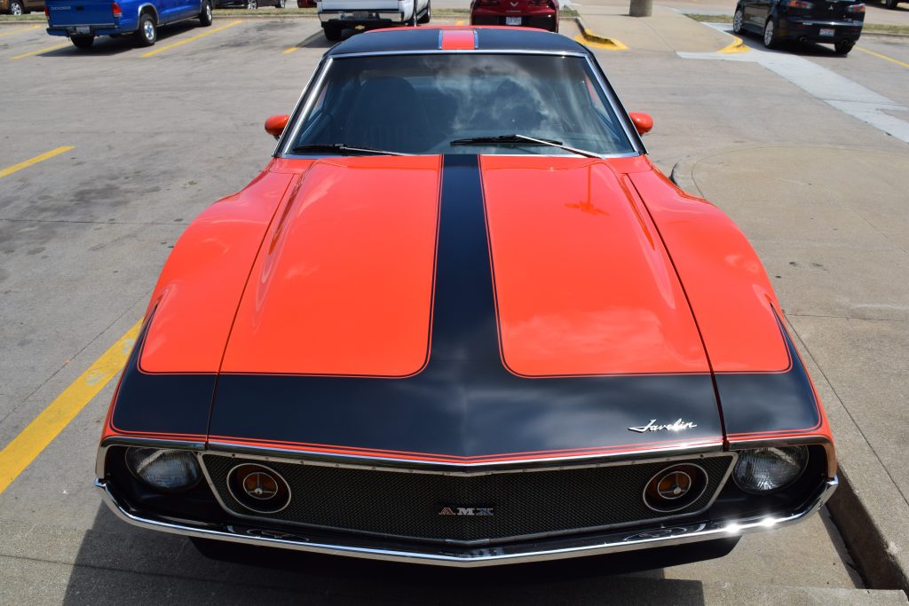 hood view of an amc javelin amx
