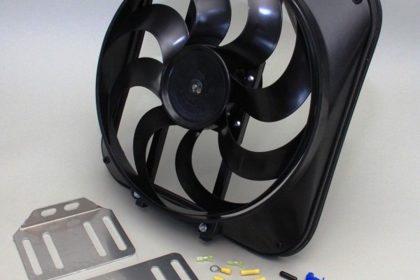 electric fan for a vehicle radiator
