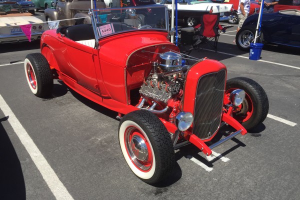 flathead powered ford hotrod roadster at Hot August Nights 2016
