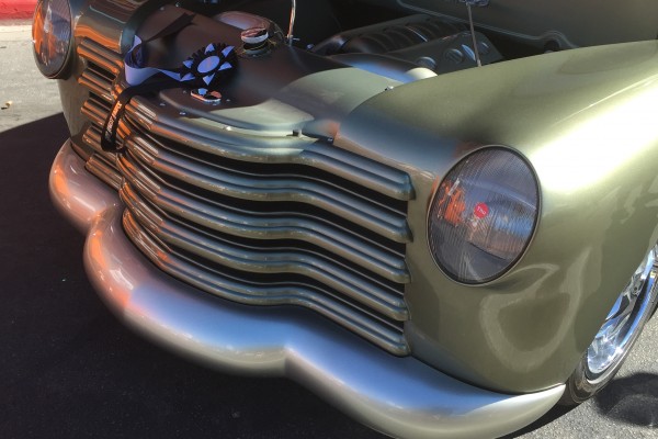 front grille of a customized 1948 chevy pickup