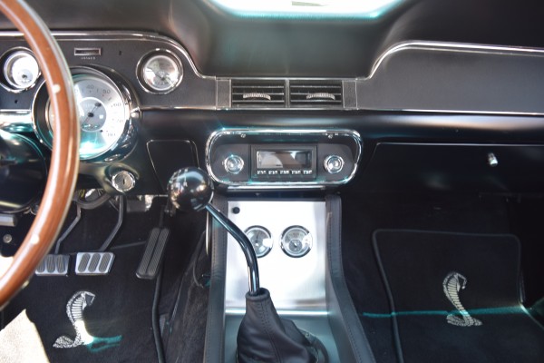 inside a shelby gt500 Eleanor clone with shift knob and custom gauges