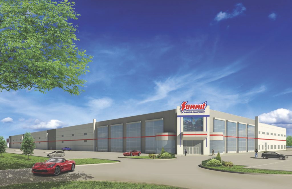 Summit Racing Texas Facility Northwest View computer render