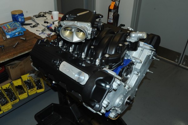 ford modular v8 on an engine stand