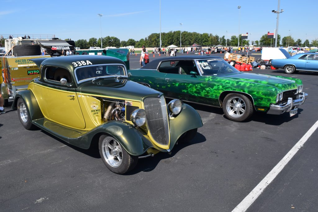 collection of race cars at European drag week