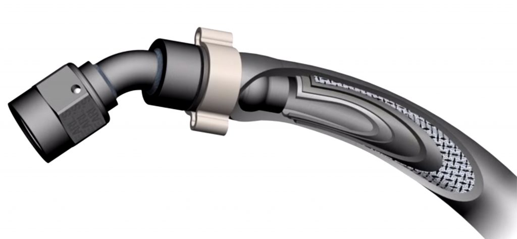cutaway illustration of an automotive hose