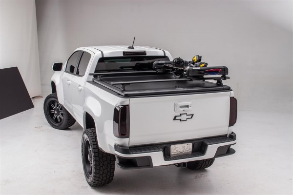 truck bed with tonneau cover and bed rack