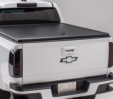 truck bed with a tonneau cover