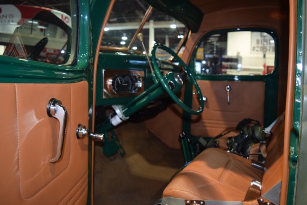interior of a restomod dodge power wagon