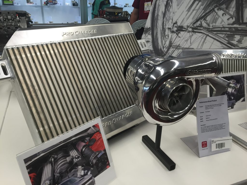 turbocharger and intercooler on display at SEMA 2016
