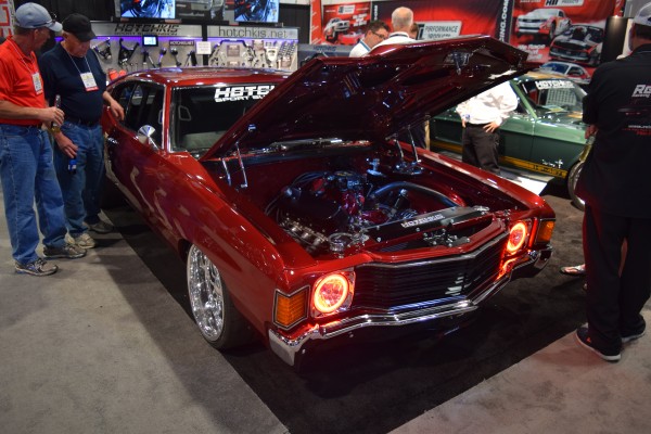 chevy chevelle on display at sema 2016