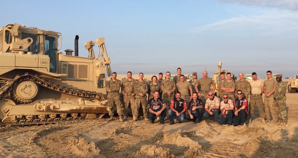 group photo at military base