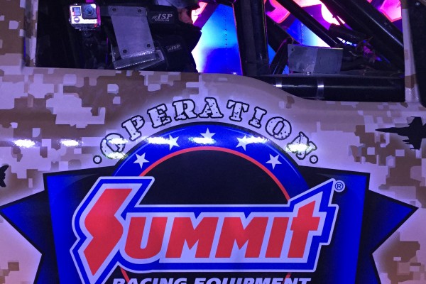 summit racing logo on the side of a truck