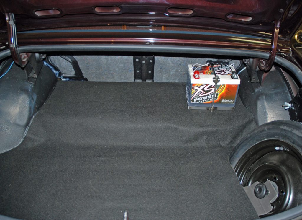 battery in trunk of race car