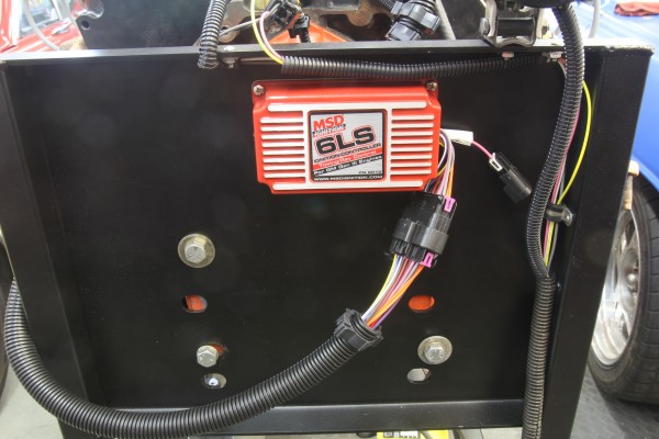 msd 6ls digital ignition box installed on summit racing engine run stand