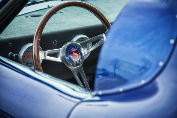 factory five steering wheel in shelby daytona coupe
