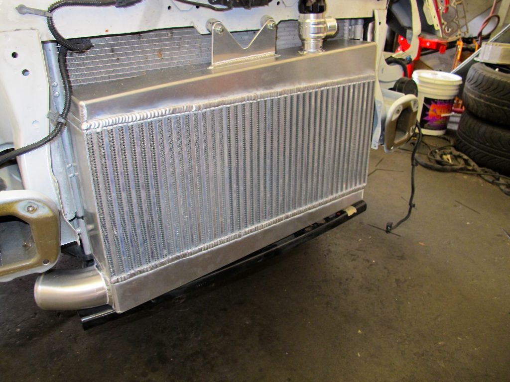 air to air intercooler getting installed