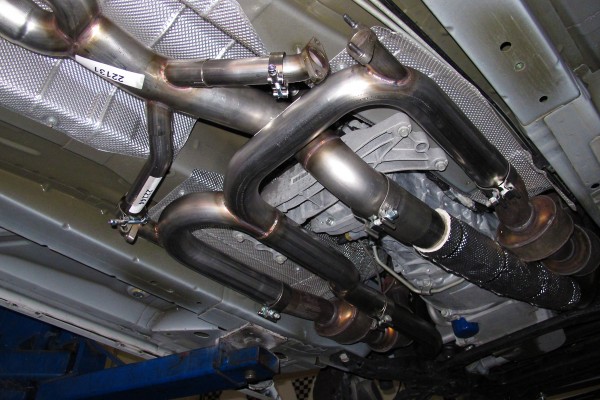 exhaust plumbing on gm ls turbo retrofit project