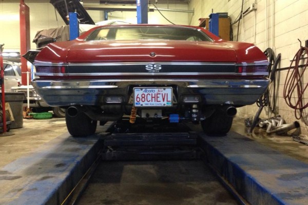 1968 chevy chevelle ss 396 rear taillight bumper view