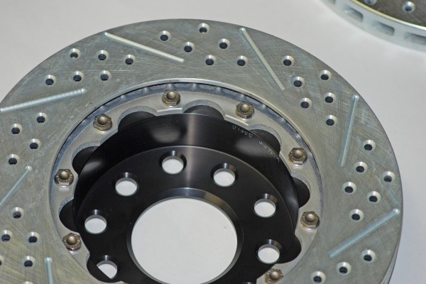 close up of rear of baer disc brake rotor