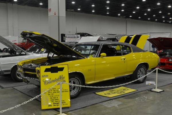 yellow chevy chevelle ss fastback coupe