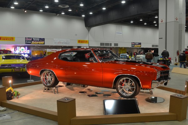 chevy chevelle show car on display