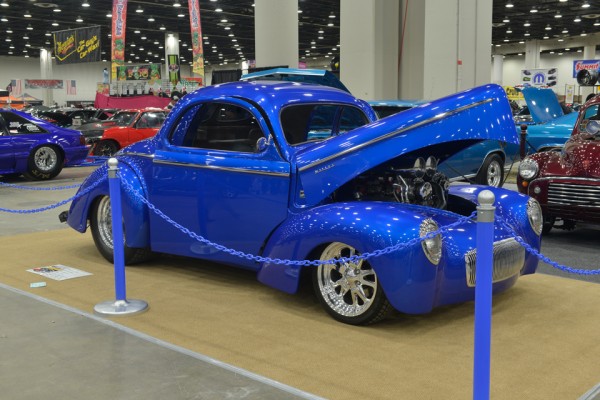 blue willys hotrod coupe