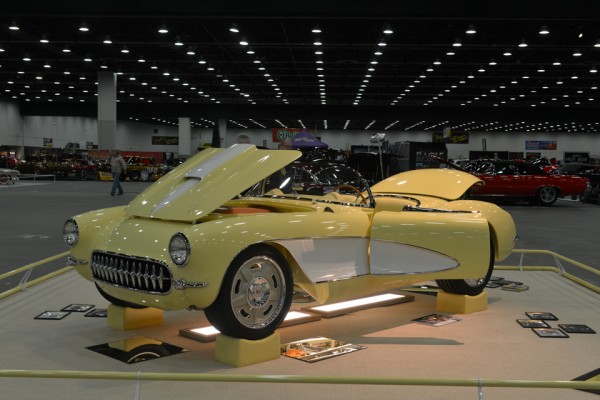 customized early c1 corvette show car