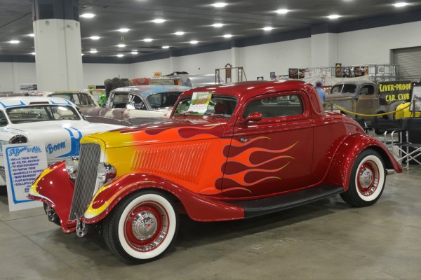flamed ford hotrod prewar coupe
