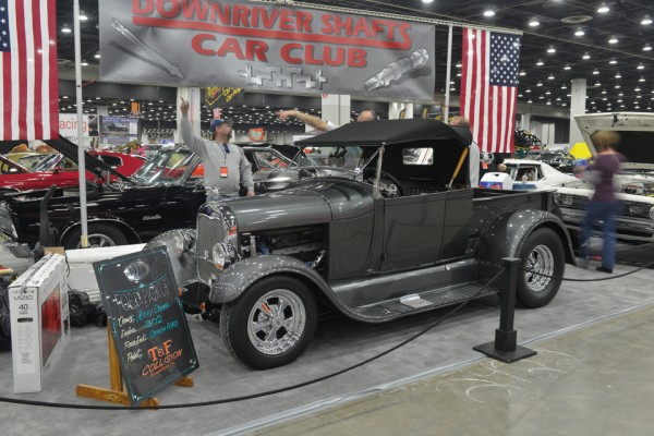 ford truck roaster hotrod at car show