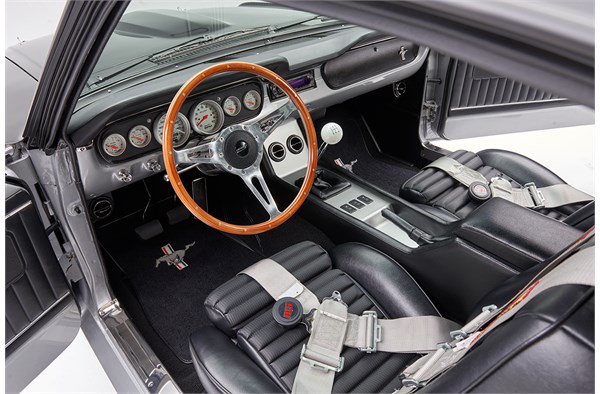 interior of a customized ford mustang