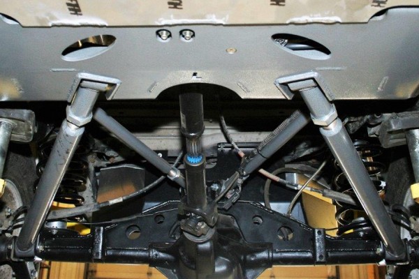 rear suspension setup on a custom lj wrangler