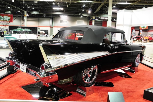 1957 chevy bel air convertible show car at 2017 Chicago World of Wheels