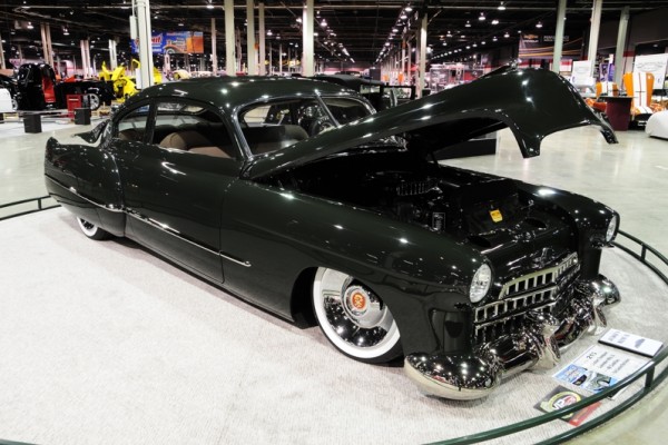 classic vintage cadillac coupe lowrider at 2017 Chicago World of Wheels