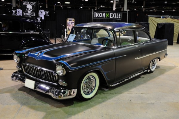 classic 1955 chevy hotrod at 2017 Chicago World of Wheels