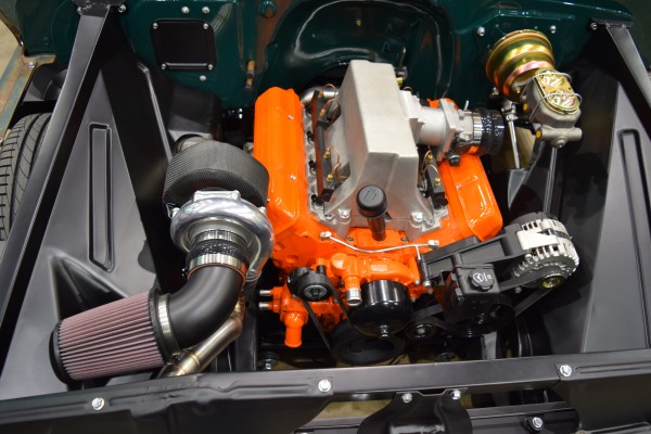 retrofitted fuel injection efi setup in a mechanical fi housing