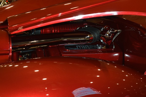 glimpse of intake and engine in mirage show car