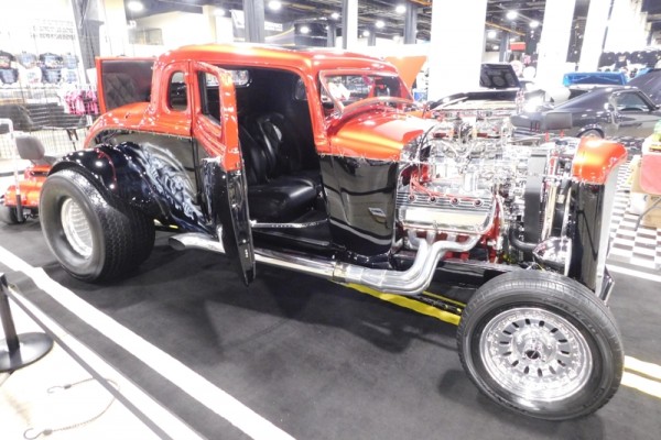supercharged hemi powered ford hotrod coupe from Boston world of wheels 2017