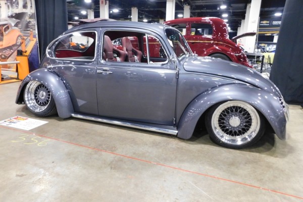 lowered and stanced volkswagen beetle bug from Boston world of wheels 2017