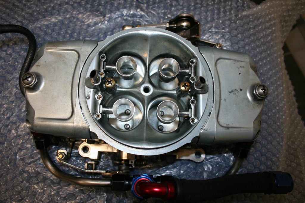 looking down the barrels of a carburetor