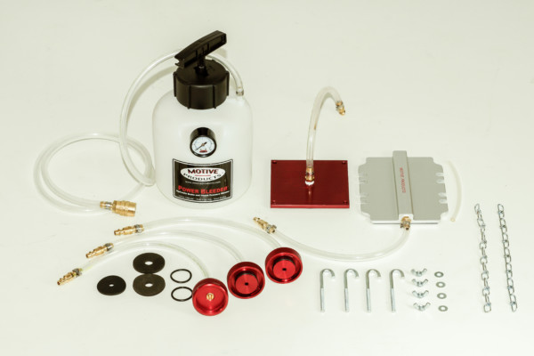 a motive pressure brake fluid bleeding kit